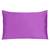 Purple Merlot Dreamy Set Of 2 Silky Satin Queen Pillowcases - Homeroots - Flyclothing LLC