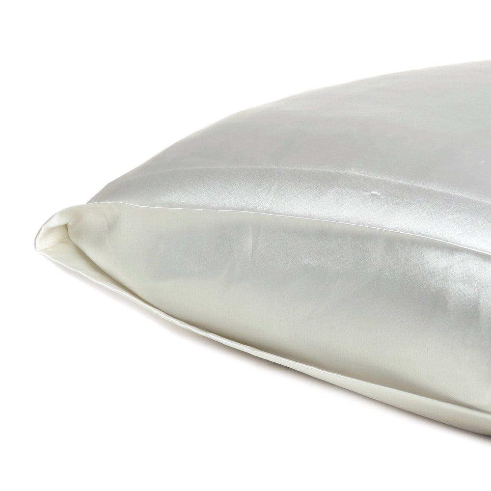 White Dreamy Set Of 2 Silky Satin Queen Pillowcases - Homeroots - Flyclothing LLC