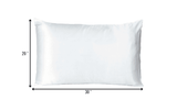 White Dreamy Set Of 2 Silky Satin Queen Pillowcases - Homeroots - Flyclothing LLC