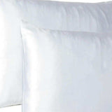 White Dreamy Set Of 2 Silky Satin Queen Pillowcases - Homeroots - Flyclothing LLC