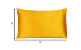 Goldenrod Dreamy Set Of 2 Silky Satin Queen Pillowcases - Homeroots - Flyclothing LLC