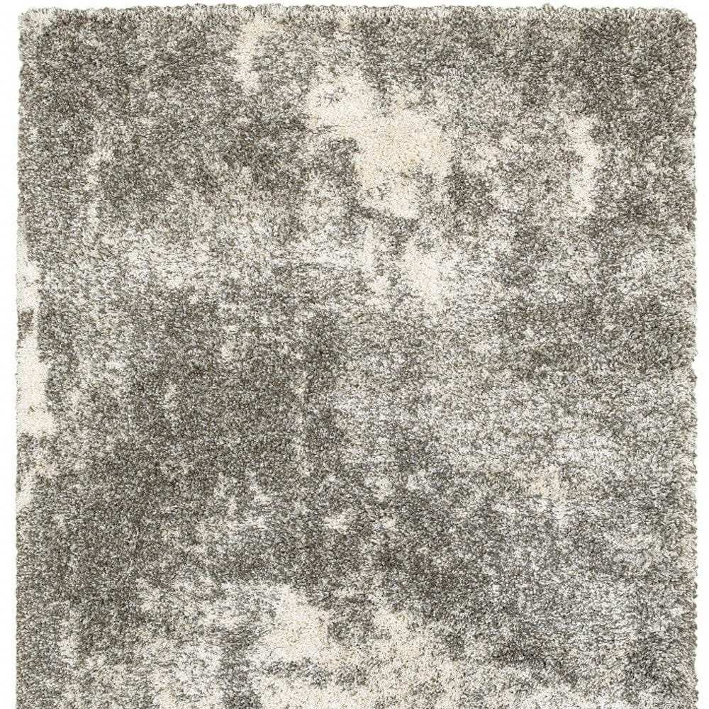 2' X 3' Gray And Ivory Distressed Abstract Scatter Rug - Homeroots - Flyclothing LLC