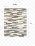 2' X 3' Gray And Ivory Geometric Pattern Scatter Rug - Homeroots - Flyclothing LLC