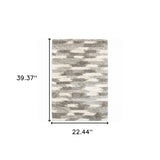 2' X 3' Gray And Ivory Geometric Pattern Scatter Rug - Homeroots - Flyclothing LLC