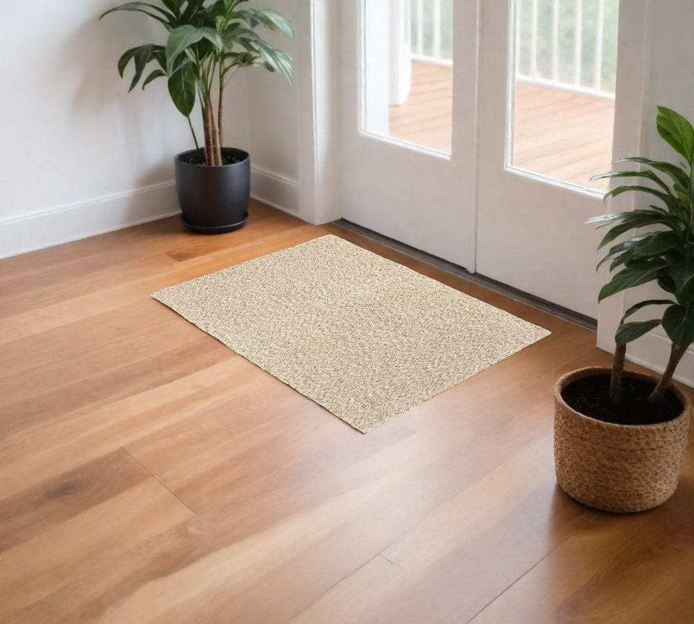 3' X 5' Modern Soft Tan Indoor Area Rug - Homeroots - Flyclothing LLC