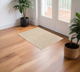 3' X 5' Modern Soft Tan Indoor Area Rug - Homeroots - Flyclothing LLC