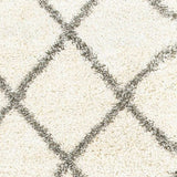 2' X 8' Ivory And Gray Geometric Lattice Runner Rug - Homeroots - Flyclothing LLC