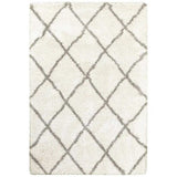 4' X 6' Ivory And Gray Geometric Lattice Area Rug - Homeroots - Flyclothing LLC