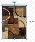 5' X 8' Brown And Black Abstract Geometric Area Rug - Homeroots - Flyclothing LLC