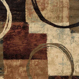5' X 8' Brown And Black Abstract Geometric Area Rug - Homeroots - Flyclothing LLC