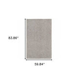 5' X 7' Modern Shaggy Soft Gray Indoor Area Rug - Homeroots - Flyclothing LLC