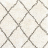 7' X 10' Ivory And Gray Geometric Lattice Area Rug - Homeroots - Flyclothing LLC