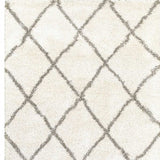 8' X 11' Ivory And Gray Geometric Lattice Area Rug - Homeroots - Flyclothing LLC
