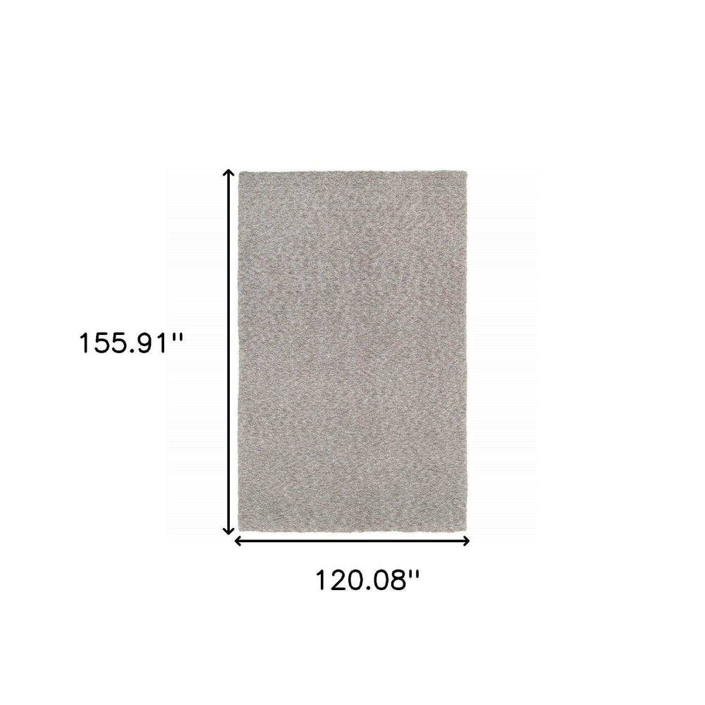 10' X 13' Modern Shaggy Soft Gray Indoor Area Rug - Homeroots - Flyclothing LLC