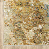 2' X 3' Gold and Ivory Power Loom Area Rug - Homeroots - Flyclothing LLC