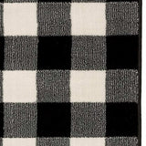 2' X 8' Monochromatic Gingham Pattern Indoor Runner Rug - Homeroots - Flyclothing LLC