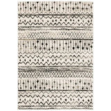 4' X 6' Ivory And Black Eclectic Patterns Indoor Area Rug - Homeroots - Flyclothing LLC