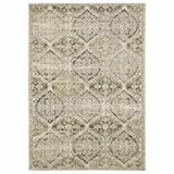 2' X 8' Ivory And Gray Floral Trellis Indoor Runner Rug - Homeroots - Flyclothing LLC