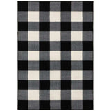 5' X 7' Monochromatic Gingham Pattern Indoor Area Rug - Homeroots - Flyclothing LLC