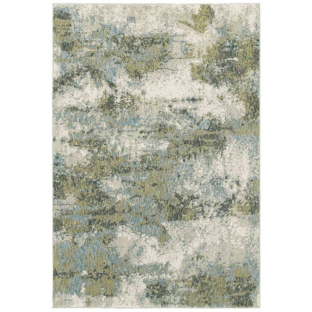 3' X 5' Blue Green Power Loom Area Rug - Homeroots - Flyclothing LLC