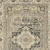 5' X 8' Beige And Gray Traditional Medallion Indoor Area Rug - Homeroots - Flyclothing LLC