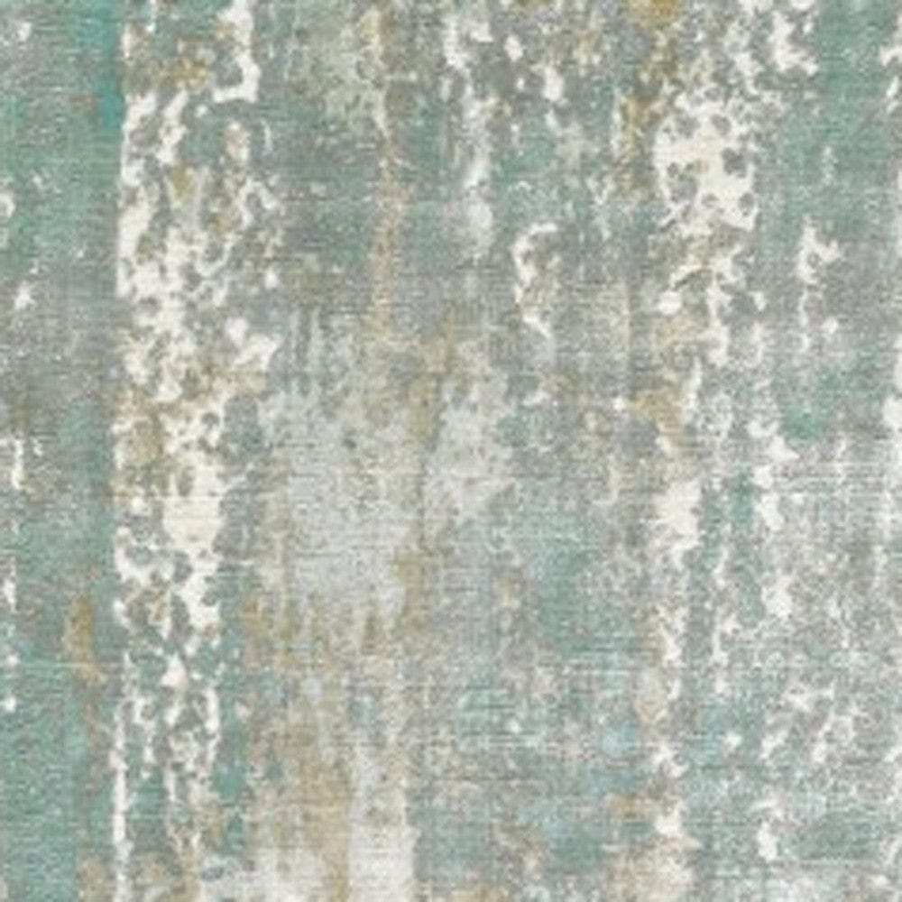 3' X 10' Blue And Gray Abstract Splash Indoor Runner Rug - Homeroots - Flyclothing LLC