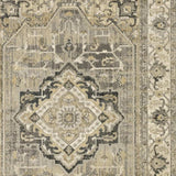 7' X 10' Beige And Gray Traditional Medallion Indoor Area Rug - Homeroots - Flyclothing LLC