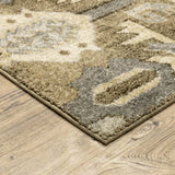 7' X 10' Tan And Gold Central Medallion Indoor Area Rug - Homeroots - Flyclothing LLC