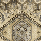 8' X 11' Tan And Gold Central Medallion Indoor Area Rug - Homeroots - Flyclothing LLC