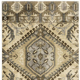 8' X 11' Tan And Gold Central Medallion Indoor Area Rug - Homeroots - Flyclothing LLC