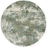 8' Blue Green Round Power Loom Area Rug - Homeroots - Flyclothing LLC
