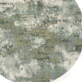 8' Blue Green Round Power Loom Area Rug - Homeroots - Flyclothing LLC