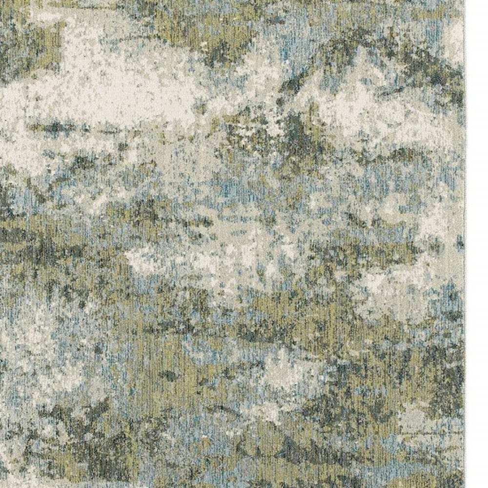 8' X 11' Blue Green Power Loom Area Rug - Homeroots - Flyclothing LLC