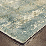 6' X 9' Blue And Gray Abstract Splash Indoor Area Rug - Homeroots - Flyclothing LLC
