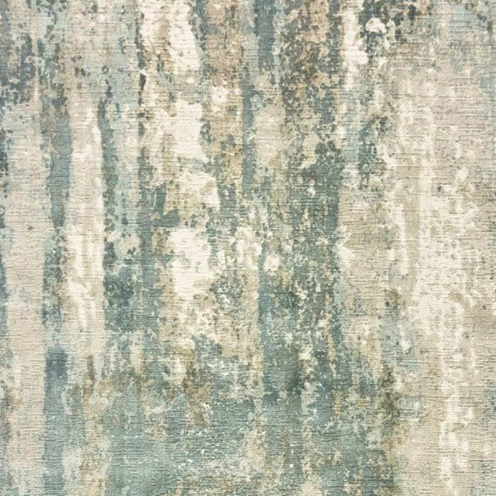 6' X 9' Blue And Gray Abstract Splash Indoor Area Rug - Homeroots - Flyclothing LLC