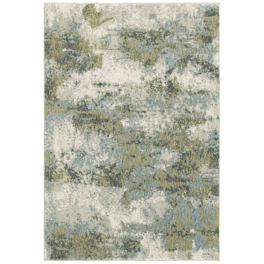9' X 12' Blue Green Power Loom Area Rug - Homeroots - Flyclothing LLC