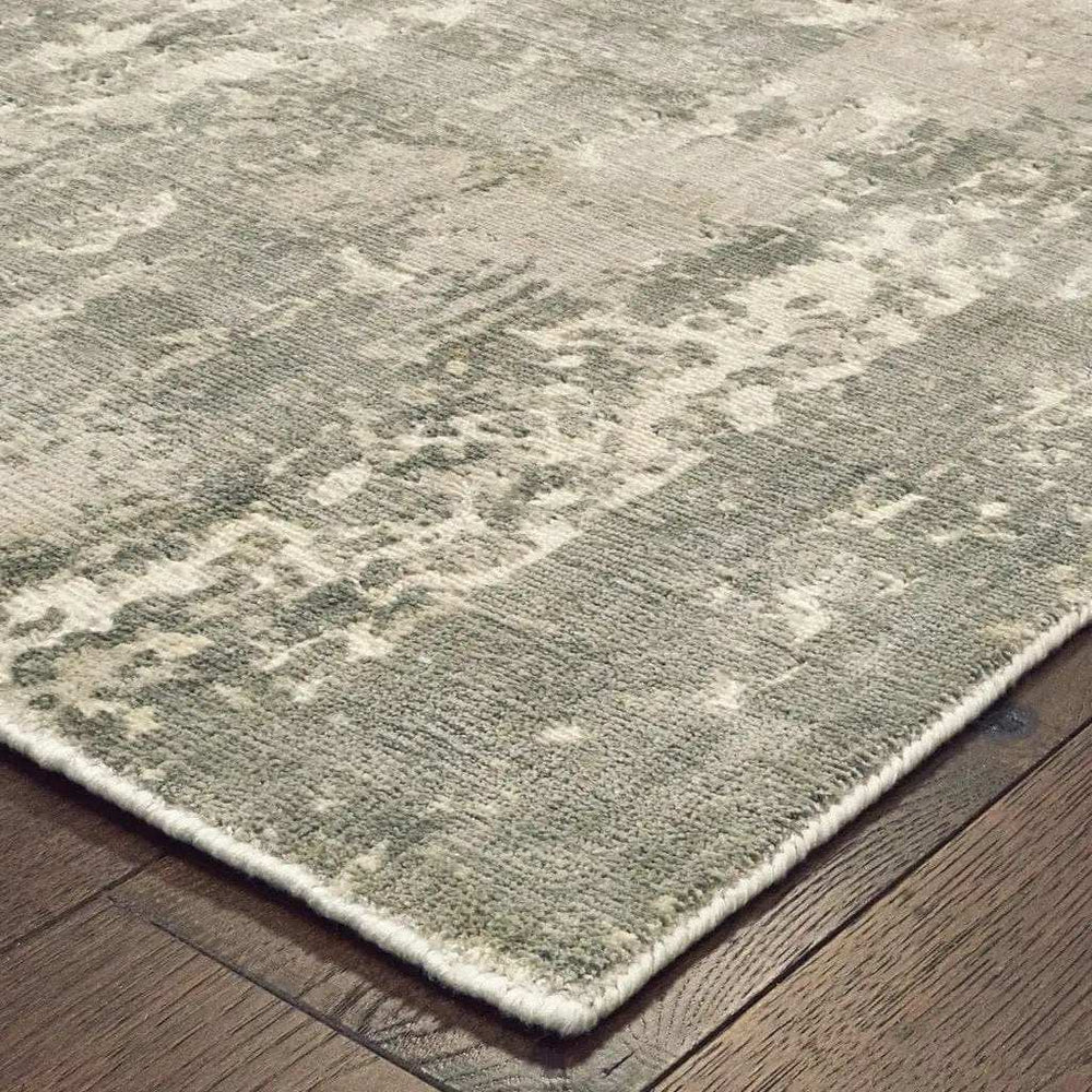 8’ X 10’ Gray And Ivory Abstract Splash Indoor Area Rug - Homeroots - Flyclothing LLC