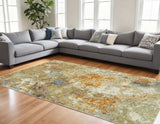 10' X 13' Gold and Ivory Power Loom Area Rug - Homeroots - Flyclothing LLC