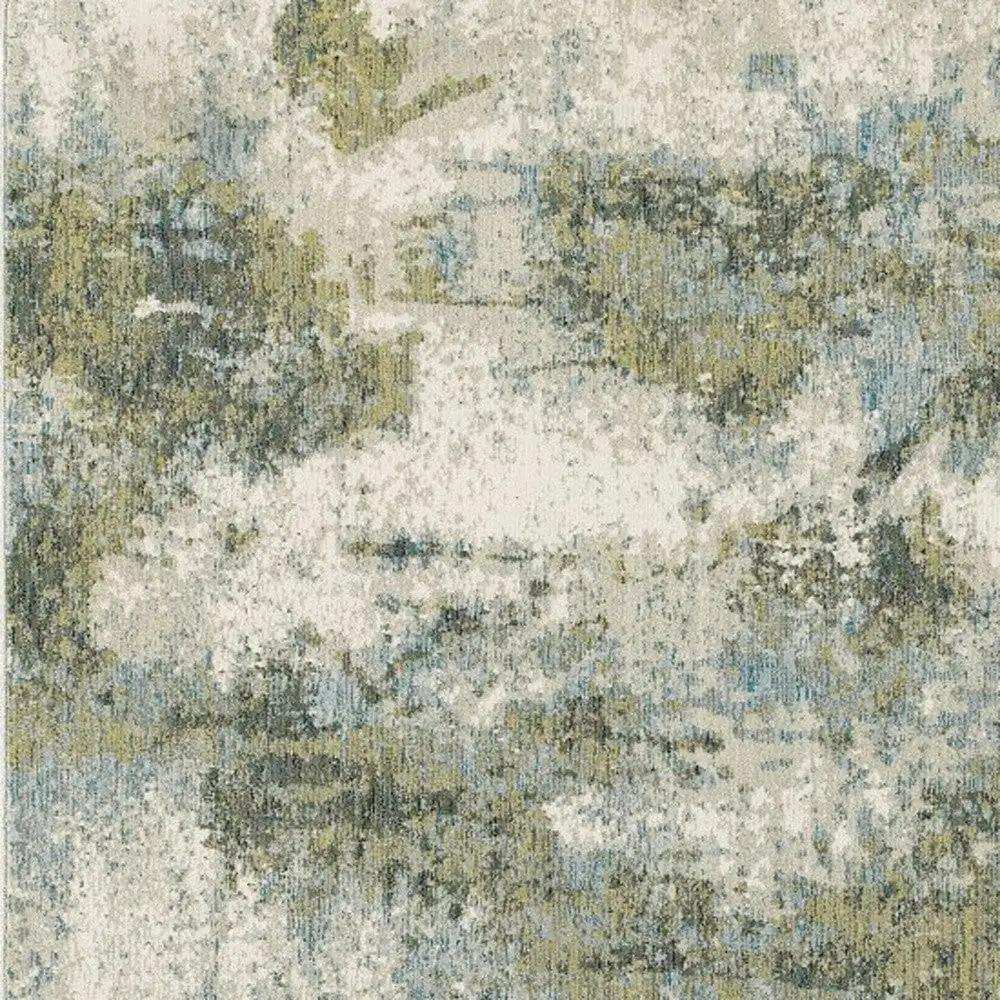 10' X 13' Blue Green Power Loom Area Rug - Homeroots - Flyclothing LLC