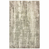 9' X 12' Gray And Ivory Abstract Splash Indoor Area Rug - Homeroots - Flyclothing LLC