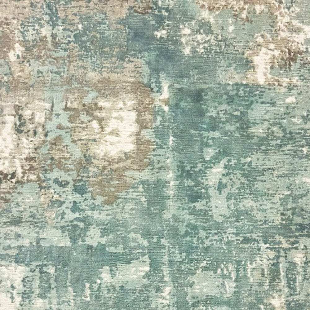 10' X 14' Blue And Gray Abstract Pattern Indoor Area Rug - Homeroots - Flyclothing LLC