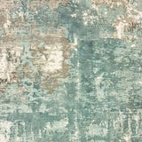 10' X 14' Blue And Gray Abstract Pattern Indoor Area Rug - Homeroots - Flyclothing LLC