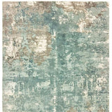10' X 14' Blue And Gray Abstract Pattern Indoor Area Rug - Homeroots - Flyclothing LLC