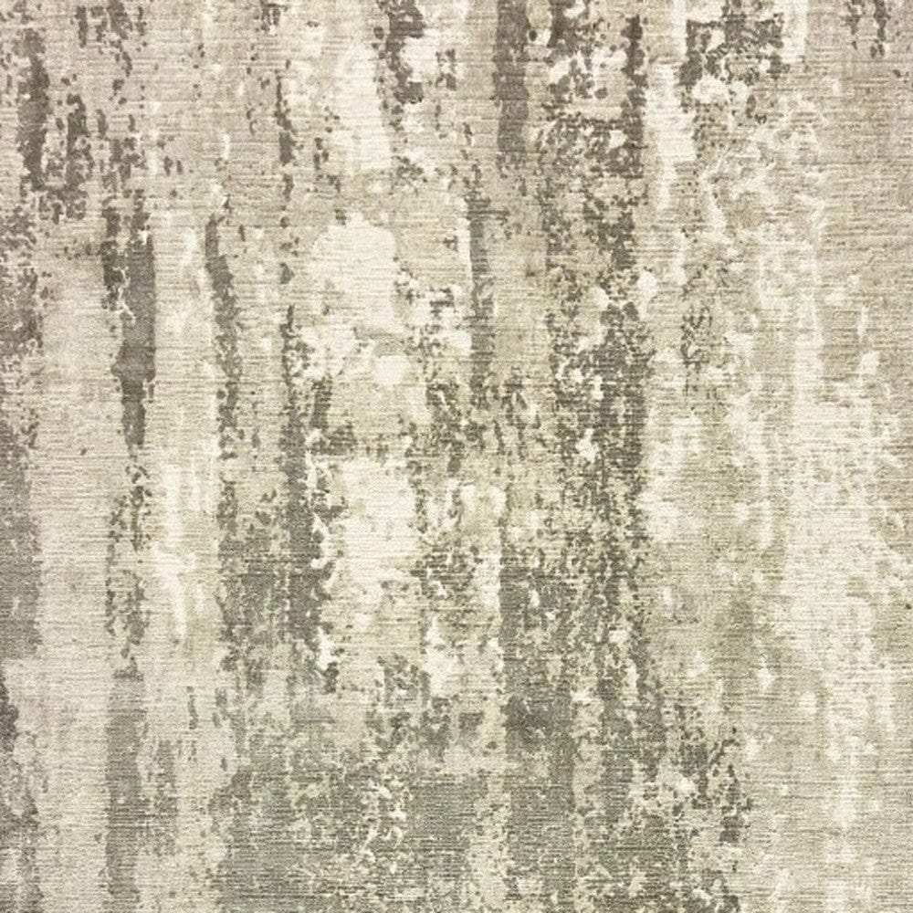 10' X 14' Gray And Ivory Abstract Splash Indoor Area Rug - Homeroots - Flyclothing LLC