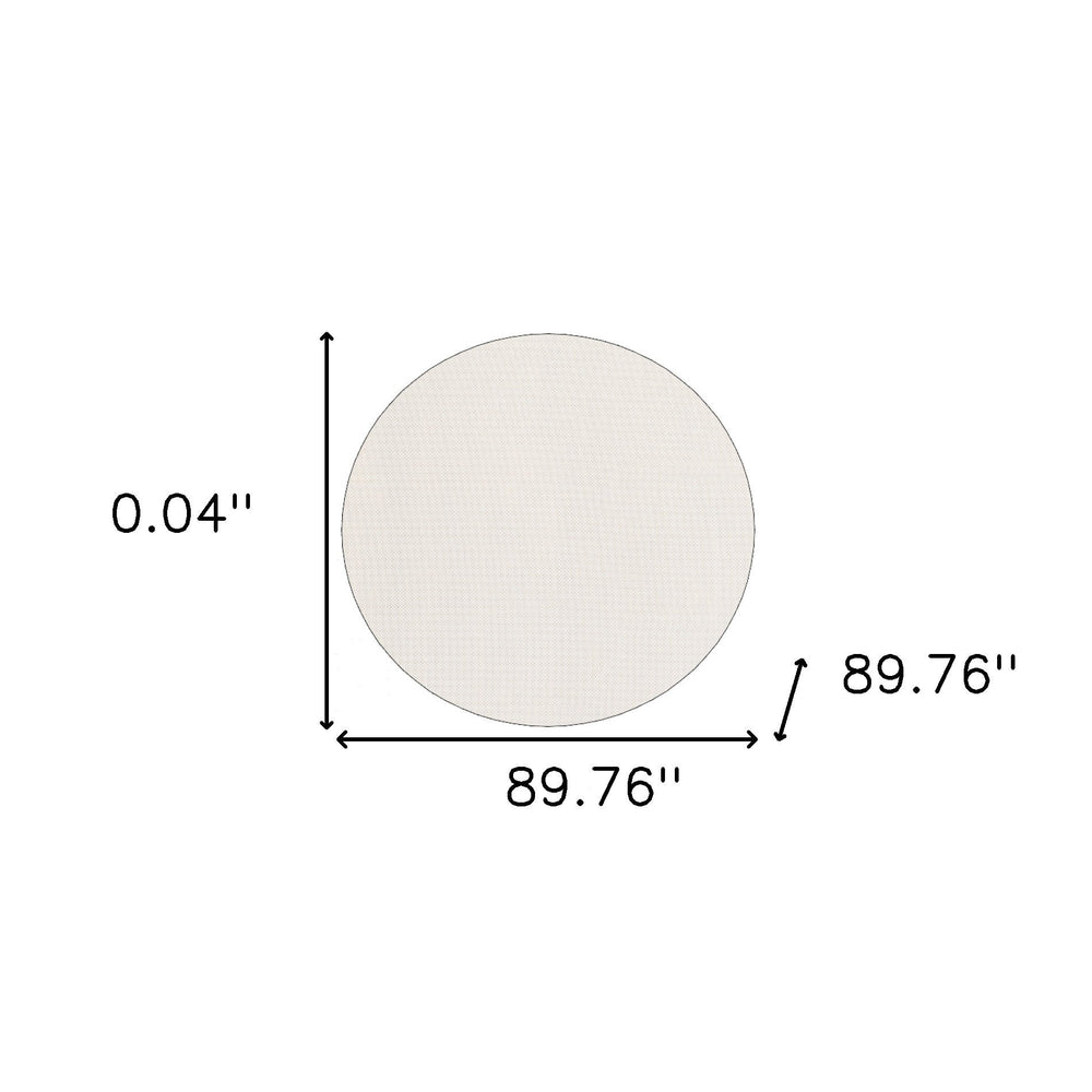 8" Round Standard Beige Non Slip Rug Pad - Homeroots - Flyclothing LLC
