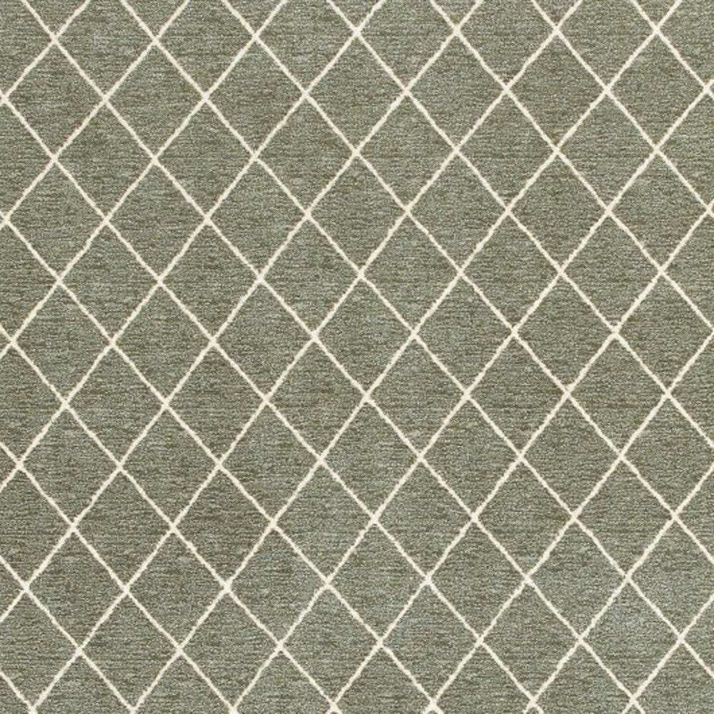 10' X 13' Gray And Ivory Diamond Indoor Area Rug - Homeroots - Flyclothing LLC