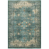 10' X 13' Peacock Blue And Ivory Indoor Area Rug - Homeroots - Flyclothing LLC