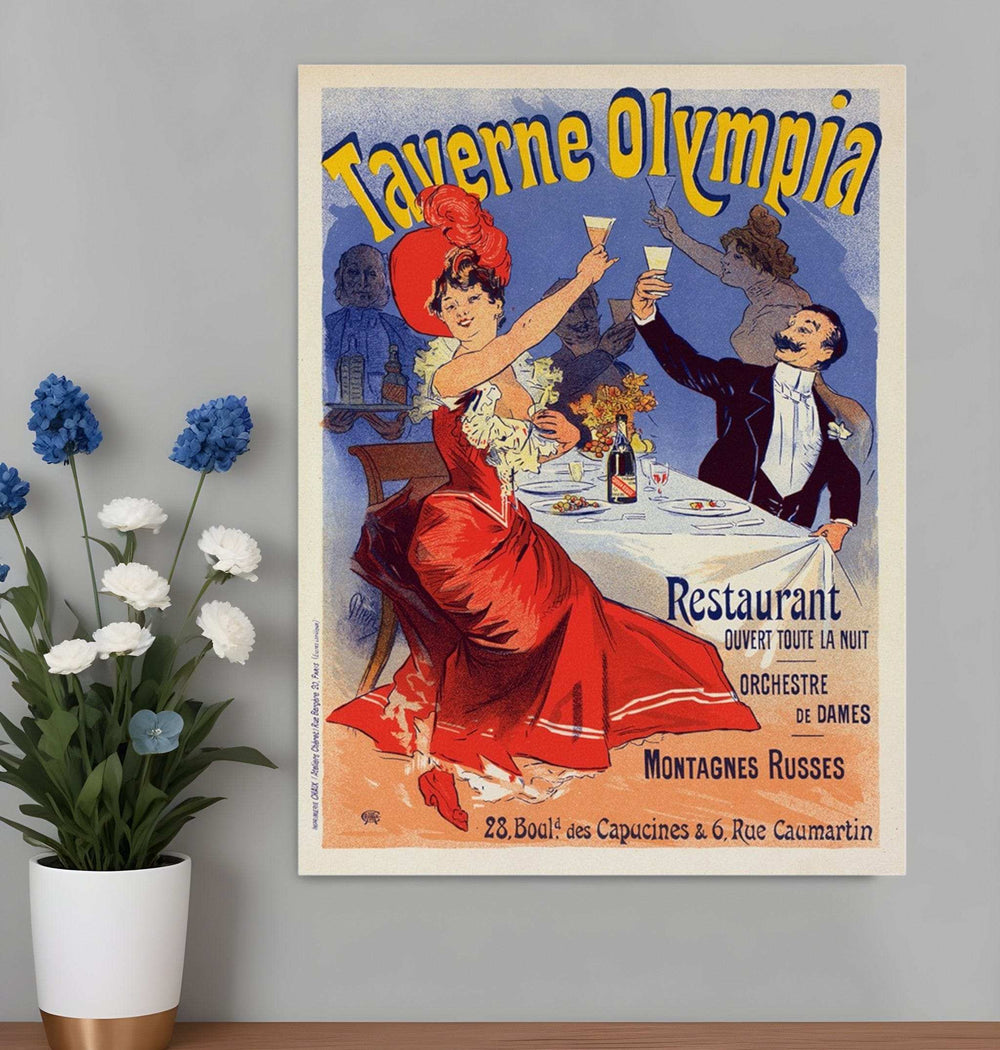 Taverne Olympia French Restaurant Unframed Print Wall Art - Homeroots - Flyclothing LLC