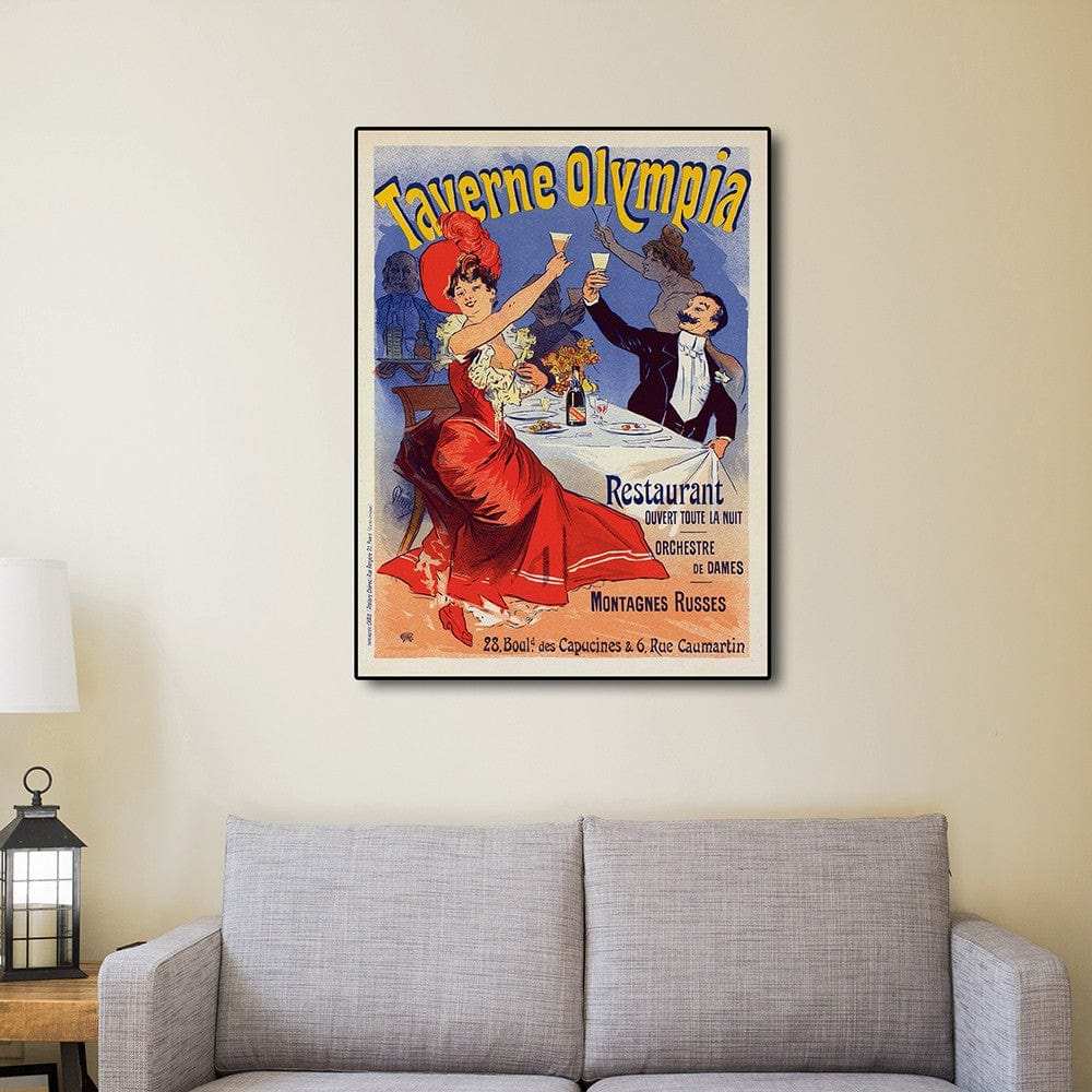 Taverne Olympia French Restaurant Unframed Print Wall Art - Homeroots - Flyclothing LLC