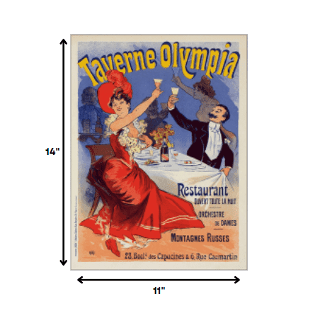 Taverne Olympia French Restaurant Unframed Print Wall Art - Homeroots - Flyclothing LLC